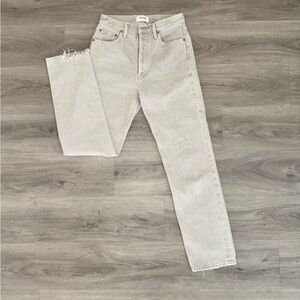 Agolde Women's Light Gray Straight Leg Jeans 26